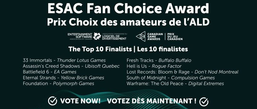 ESAC Fan Choice Award — The Top 10 Finalists / Les 10 finalistes
